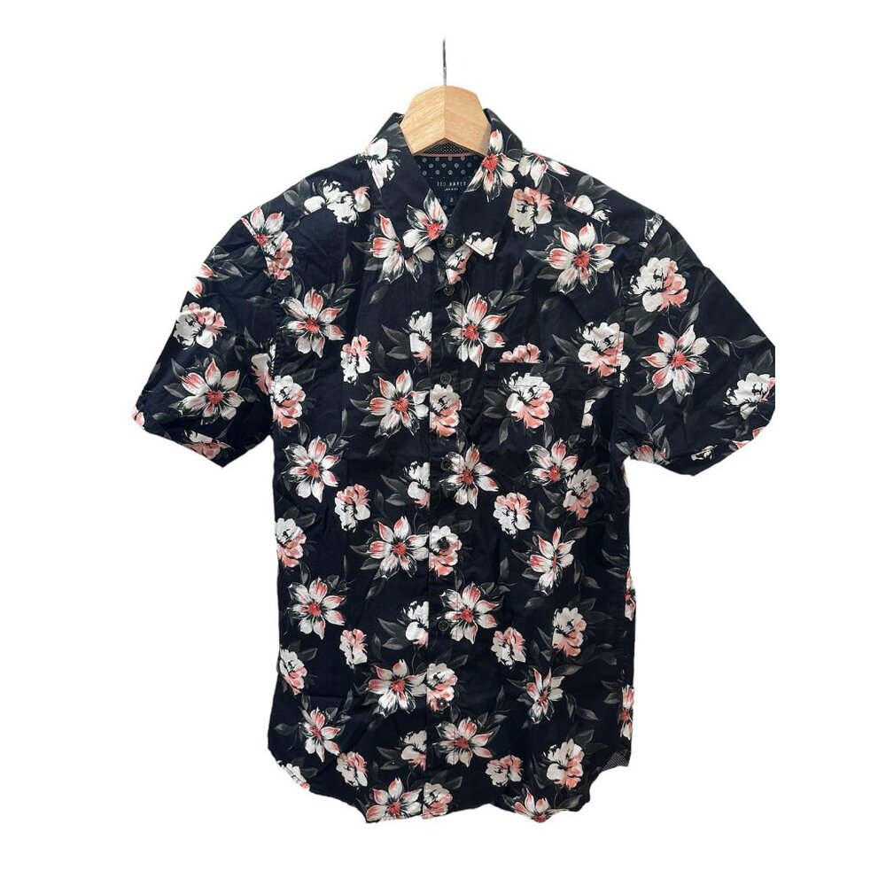 Men's Ted Baker Floral Short Sleeve Shirt - S (Ted Baker Size 2)